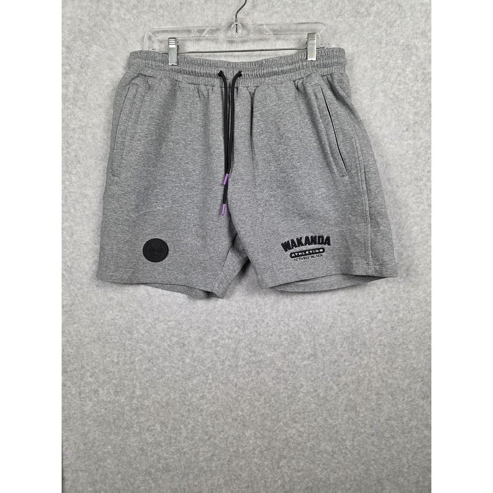 Marvel Black Panther Wakanda Shorts Mens XL‎ Gray Wakanda Athletics Fleece